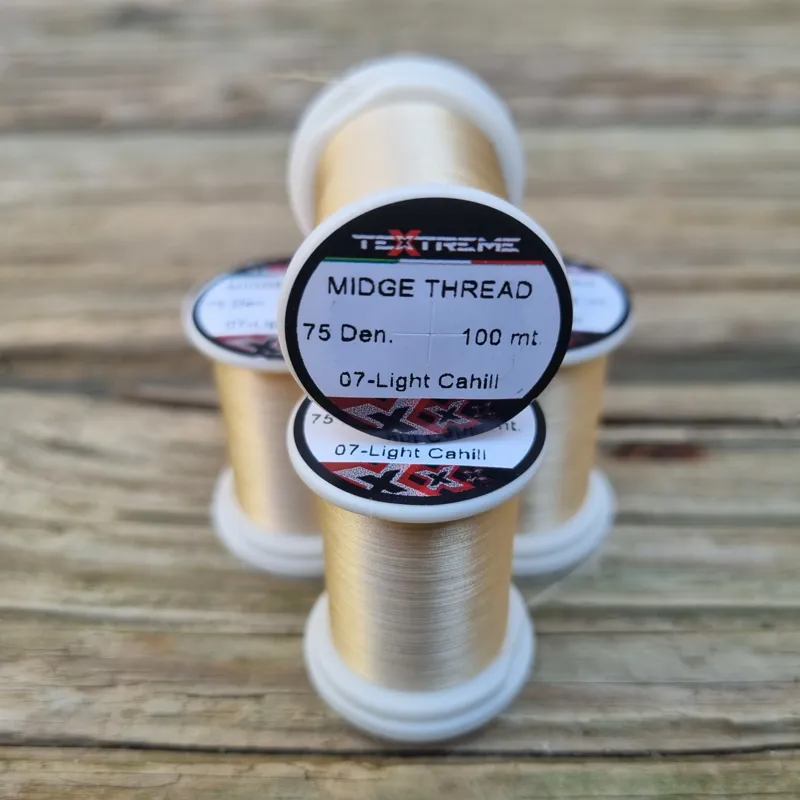 TEXTREME Midge Tying Thread 75dn in 07-Light Cahill-2